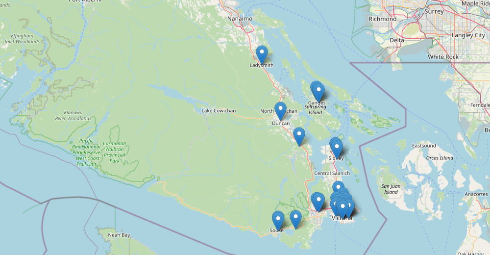 Map of South Vancouver Island